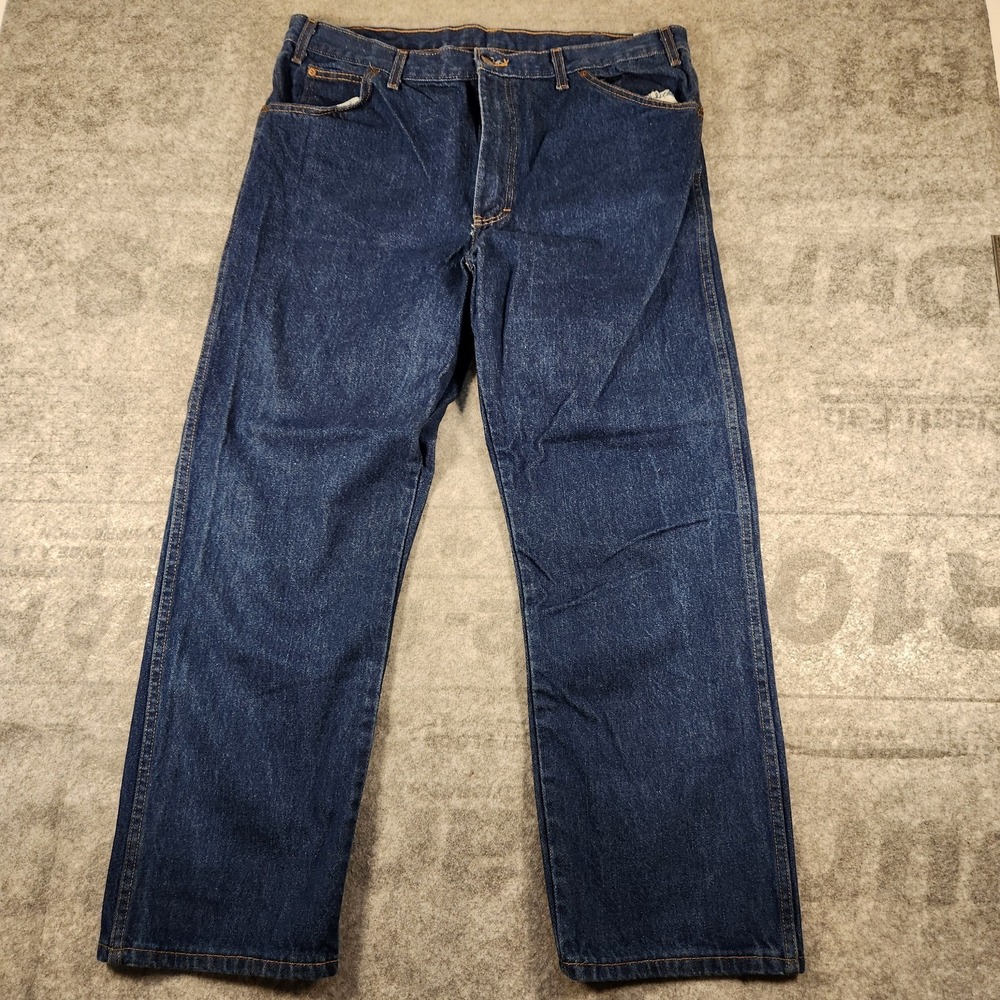Dickies Denim Blue Jeans Men's 38x30 Dark Wash Casual Straight Fit Workwear